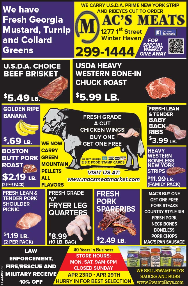 Mac's Meats & Produce in Winter Haven Florida